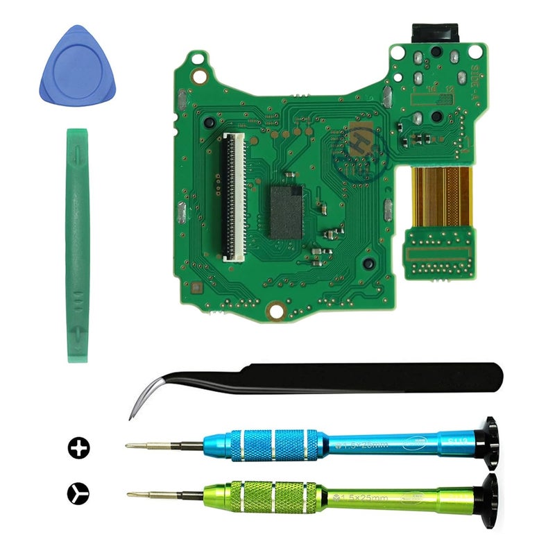 Veanic Compatible with Nintendo Switch, Replacement Game Card Cartridge Reader Slot with Headphones Jack Plug Port Repair Part for Switch with Tools - Image 1